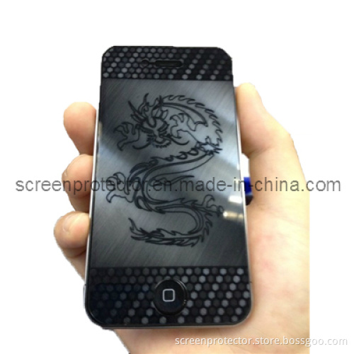 3D Dragon Design Screen Protector for iPhone 4 Front and Back